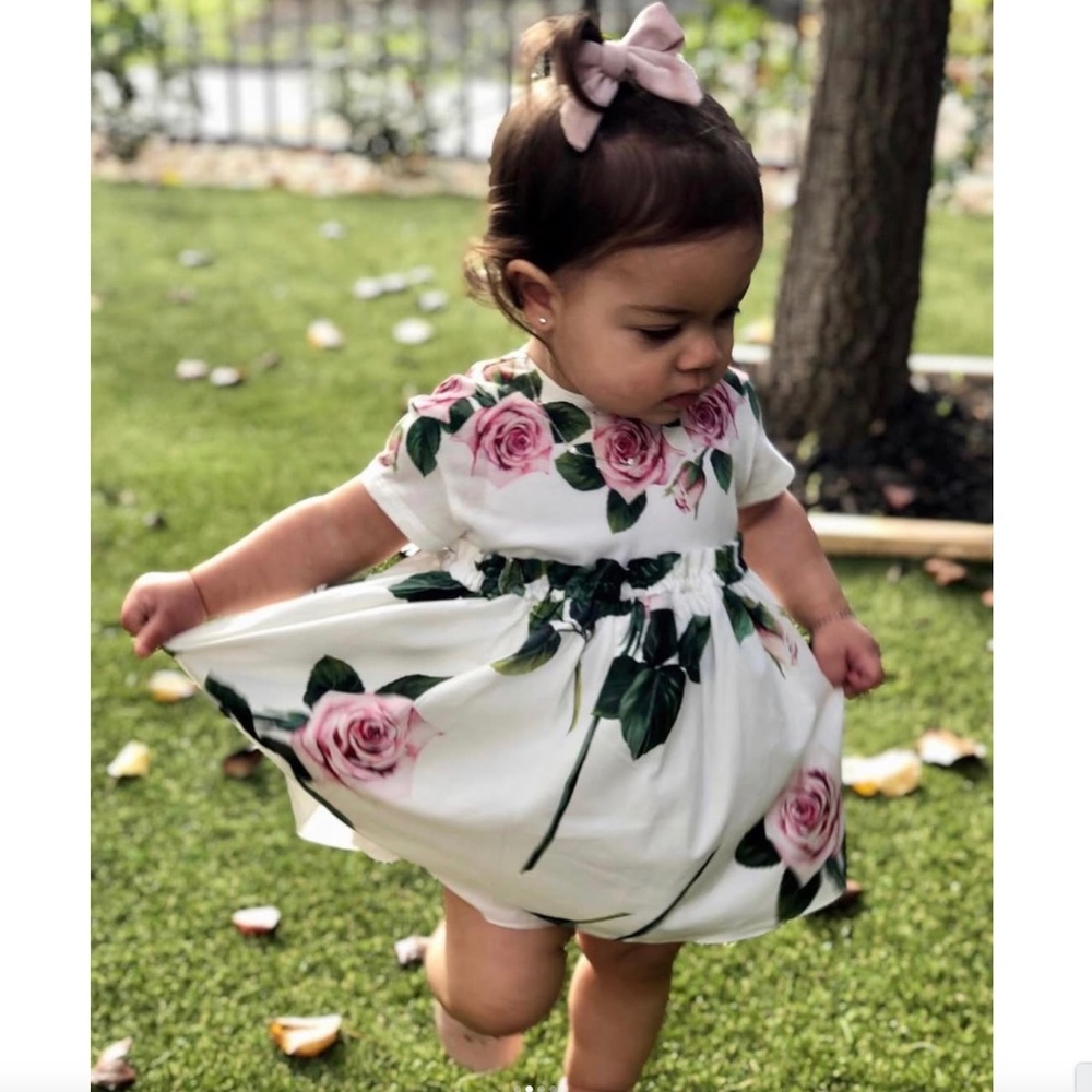 Dolce & Gabbana Pink Rose Dress size 2T New With Tags